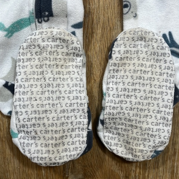 Carter's 4T Onesie Footie Pajamas Pjs Fleece Warm Winter Zip Up EUC - Lot of 2 - Picture 10 of 15